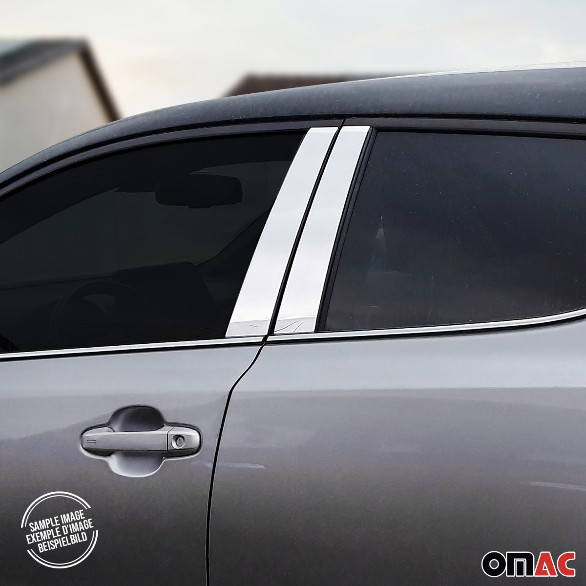 Toyota C-HR Pillar Trims - Omac - S.Steel - Gloss Silver - 2018-2022
